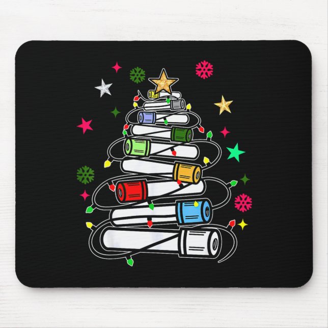 Blutröhrchen-Weihnachtsbaum Phlebotomist Tech Phle Mousepad (Vorne)
