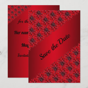 Blutrote Dahlien im Gothic-Stil Save-the-Date Save The Date