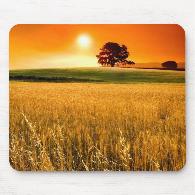 Blutroter Sonnenuntergang Mousepad (Vorne)