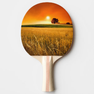 Blutroter Sonnenuntergang Tischtennis Schläger