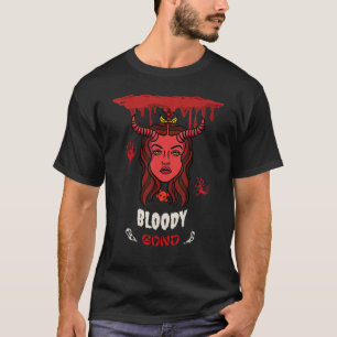 blutrünstige Blutzähne im Retrostil T-Shirt
