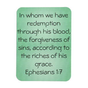 Blutschrift Ephesians 1:7 Magnet