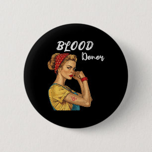 Blutspender Frauen Bandana lebt Blutspende Awa Button