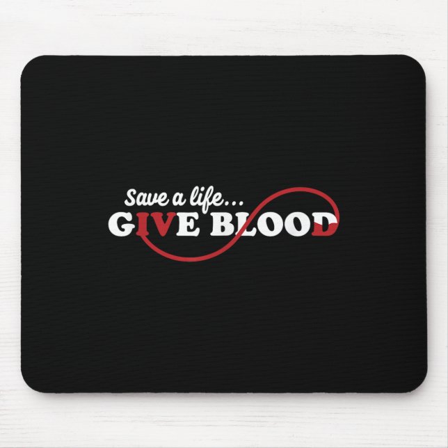 Blutspender Rette ein Leben geben Blutspende Aware Mousepad (Vorne)