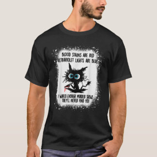 Blutstain sind rot Ultraviolett-Leuchten sind blau T-Shirt