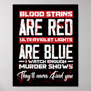 Blutsteine sind rot Ultraviolett Licht sind blau H Poster