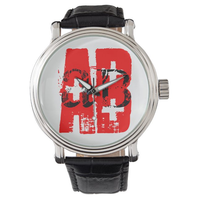 Bluttyp AB+ Beobachtung Armbanduhr (Vorderseite)