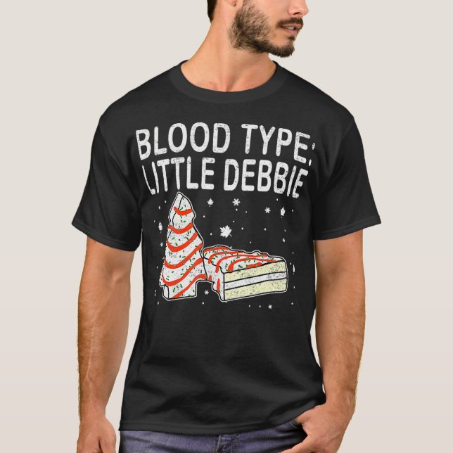 Bluttyp Little Debbie Weihnachtskuchen Funny Gesch T-Shirt (Vorderseite)