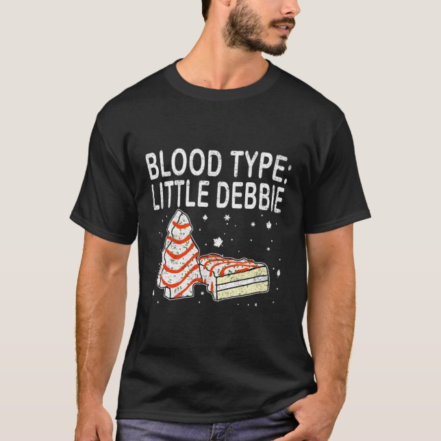 Bluttyp Little Debbie Weihnachtskuchen Funny Gesch T-Shirt (Vorderseite)