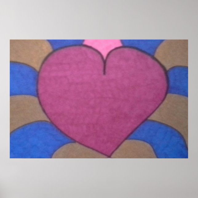 Blutung Herz-Art-Poster Poster (Vorne)