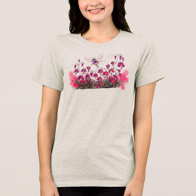Blutung Herz Fairy Tri-Blend Shirt (Vorderseite)