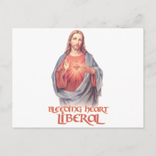 Blutung Herz liberaler Jesus Postkarte