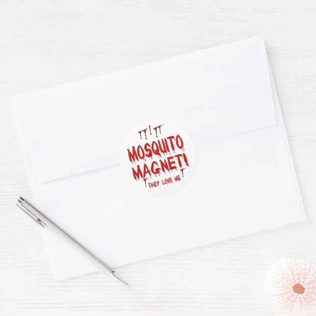 Blutvergießen Moskito Magnet sie Liebe mir Runder Aufkleber (Umschlag)