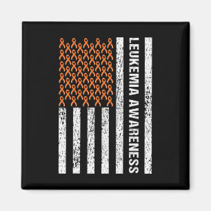 Blutzenkrebs-Bewusstseinsband Orangen Leukämie-Fla Magnet