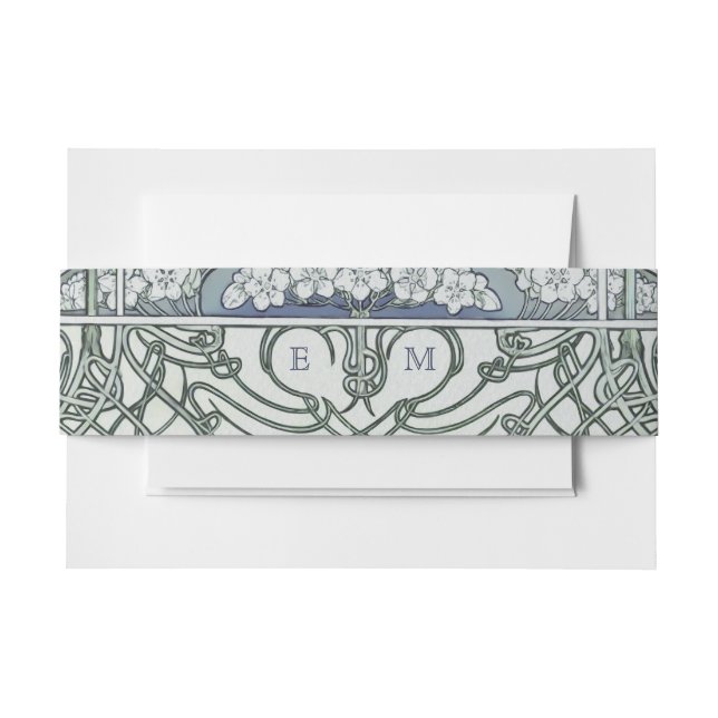 Bly Band Art Nouveau Mucha Monogram Initialen (Vorderseite Beispiel)