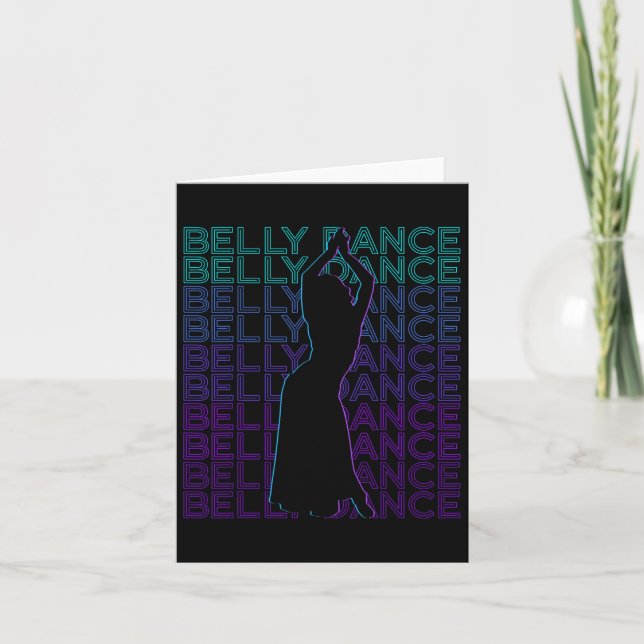 Bly Dance Bly Dancer Retro Bauch Dancing Karte (Vorderseite)