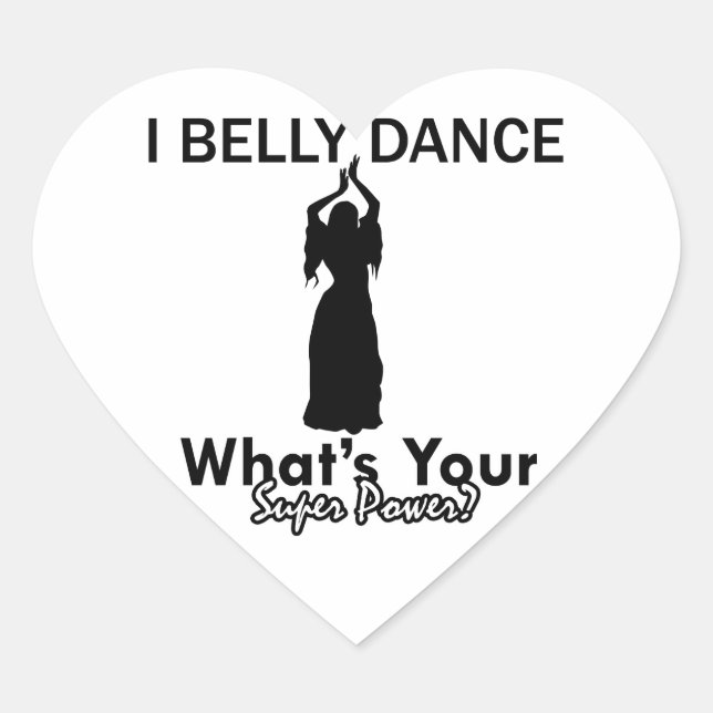 Bly Dance Designs Herz-Aufkleber (Vorderseite)