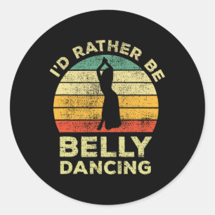 Bly Dance Vintag Retro-Geschenk-ID statt Bauch Runder Aufkleber