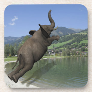 Bly Flop Elephant Getränkeuntersetzer
