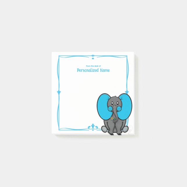Bly Phant Blue Post-it Klebezettel (Vorderseite)