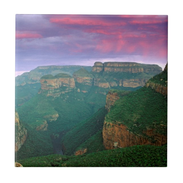 Blyde River Canyon bei Sonnenuntergang, Südafrika Fliese (Vorderseite)