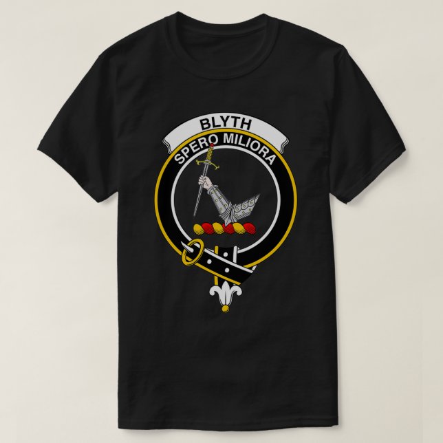 Blyth Wappen Tartan Clan Scottish Clan T-Shirt (Design vorne)