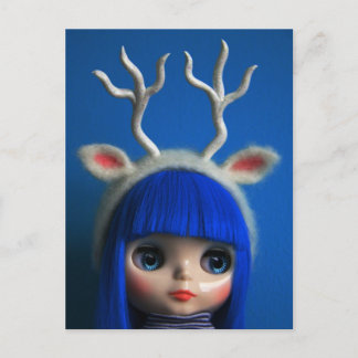 Blythe blau postkarte