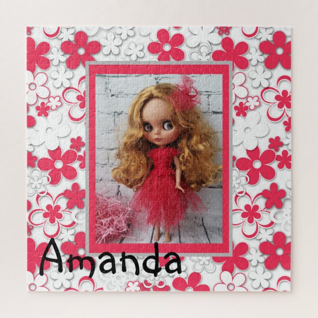 Blythe doll Vintages Retro-Blumenrahmen oldish des (Vertikal)