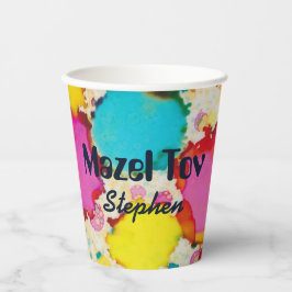 BM Bar Bat Mitzvah Paper Cup Confetti Pappbecher