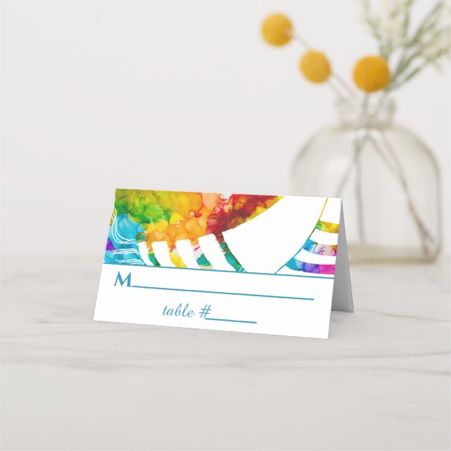 BM Bar et Bat mitzvah Tallit Cartes de Place (Devant)