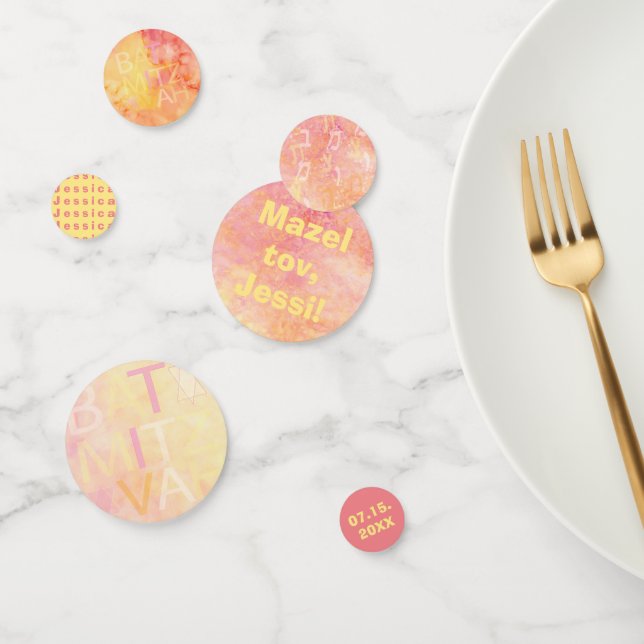 BM Bar oder Bat Mitzvah einfach subtil Konfetti (Gruppe)