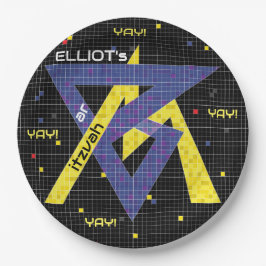 BM Bar oder Bat Mitzvah Paper Plate GAME ON Pappteller