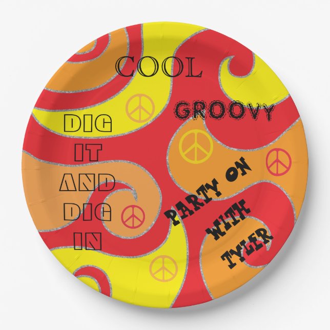 BM Bar oder Bat Mitzvah PARTY auf Papierplatte Pappteller (Vorderseite)