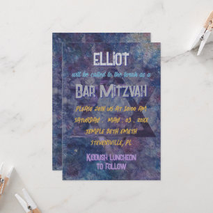 BM Bar or Bat Mitzvah Painterly Star Einladung