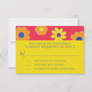 BM Bar or Bat Mitzvah UAWG Blume RSVP Karte