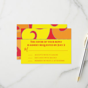 BM Bar or Bat Mitzvah UAWG Silvery Wirbel RSVP Karte