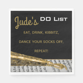BM Bat Bar Mitzvah Gold Yad Napkins Serviette