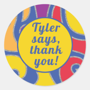 BM Bat Bar Mitzvah Sticker Flèches rondes