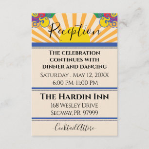 BM Bat N Bar Mitzvah 60er Jahre Style Empfang Card Begleitkarte