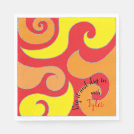 BM Bat oder Bar Mitzvah Napkin Swirbeln Serviette