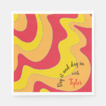 BM Bat oder Bar Mitzvah Napkin Waves