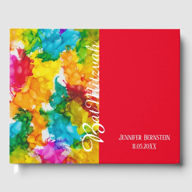 BM Bat oder Bar Mitzvah Party Gästebuch (Vorderseite)