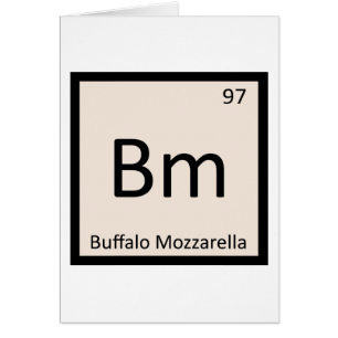 Bm - Büffel-Mozzarella-Käse Chemie-Symbol
