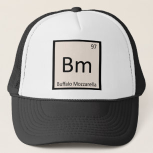 Bm - Büffel-Mozzarella-Käse Chemie-Symbol Truckerkappe