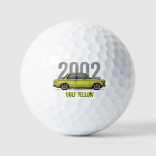 BMW 2002 Golf Yellow Oldtimer Golfball