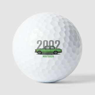 BMW 2002 Mintgrün Klassiker Auto T-Shirt Golfball