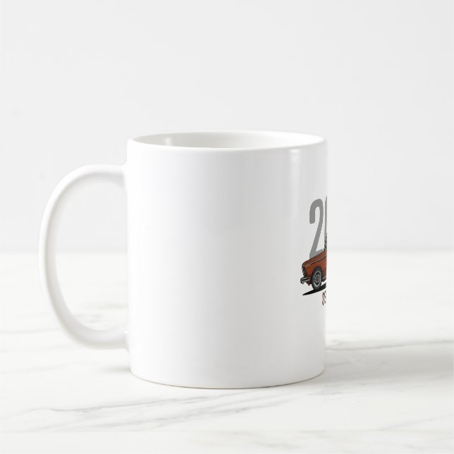 BMW 2002 Sienna Braun Oldtimer Kaffeetasse (Links)