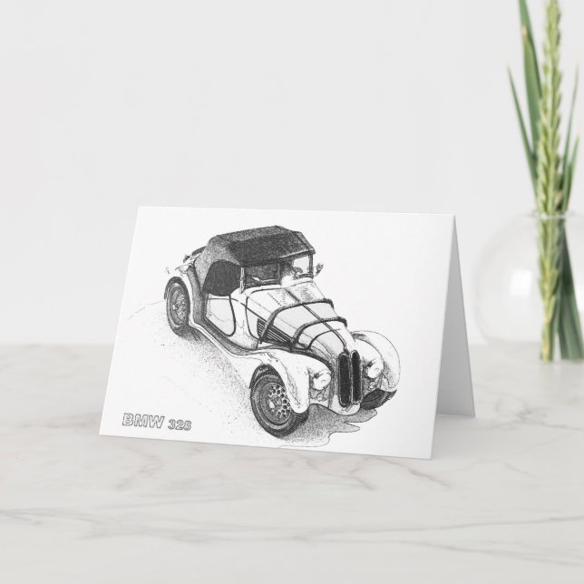 BMW 328 FEIERTAGSKARTE (Vorderseite)