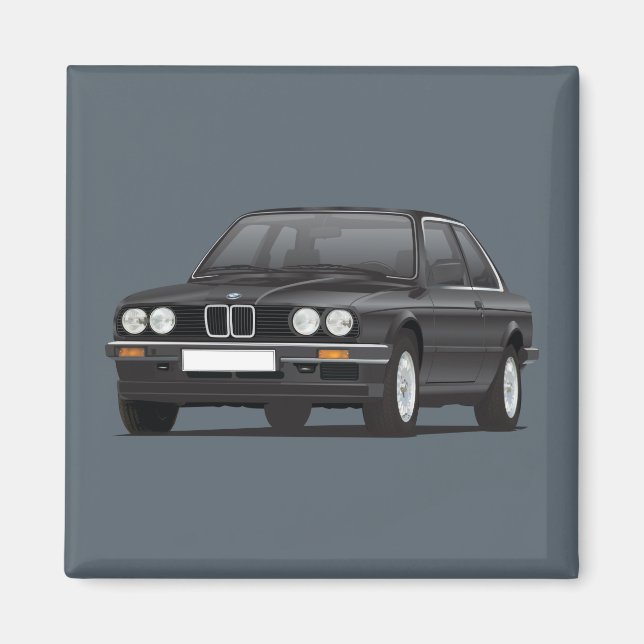 BMW E30 (3-Serie) schwarz Magnet (Vorne)