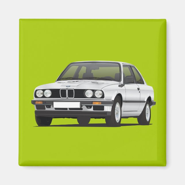 BMW E30 (3-Serie) Silber Magnet (Vorne)
